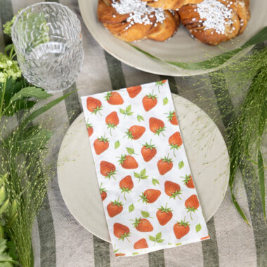 Serviette - Jordgubbar