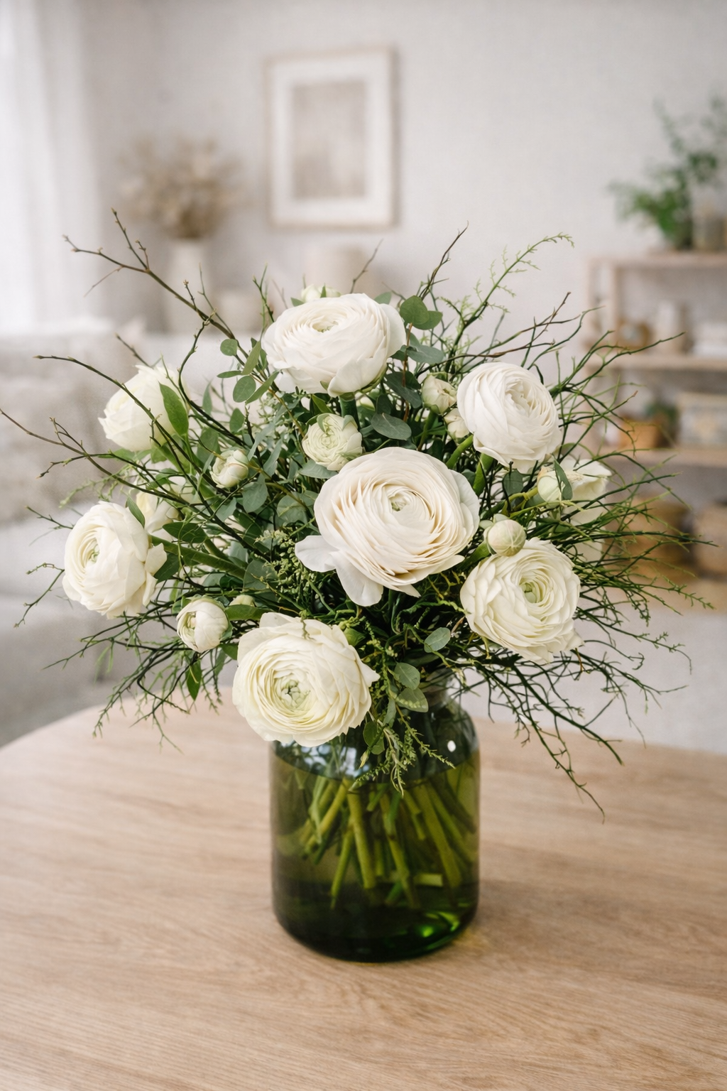 Ranunkelstrauss weiss 1