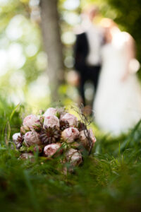 Brautstrauss natürlich Gartenrosen zartrosa-lachs