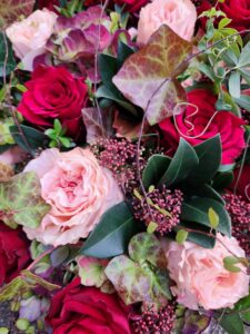 Blumen zum Trost Detailansicht Herz