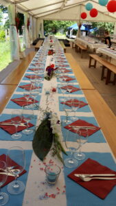 Blumendekoration Sommerfest Roche