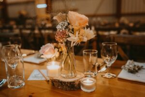 Tischdekoration boho rustikal